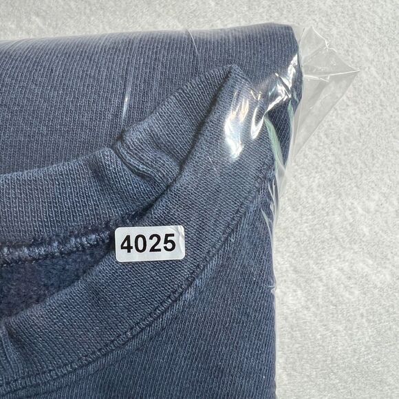 VINTAGE Nike Sweatshirt Mens XL Blue Crewneck 90s Embroidered Swoosh Navy Check - Picture 13 of 13